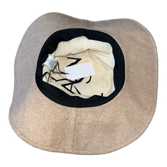 ASN The Harper Floppy Hat Tan Brown Wool Blend 15.35"x15.35"x3.94" NWT - Picture 4 of 7